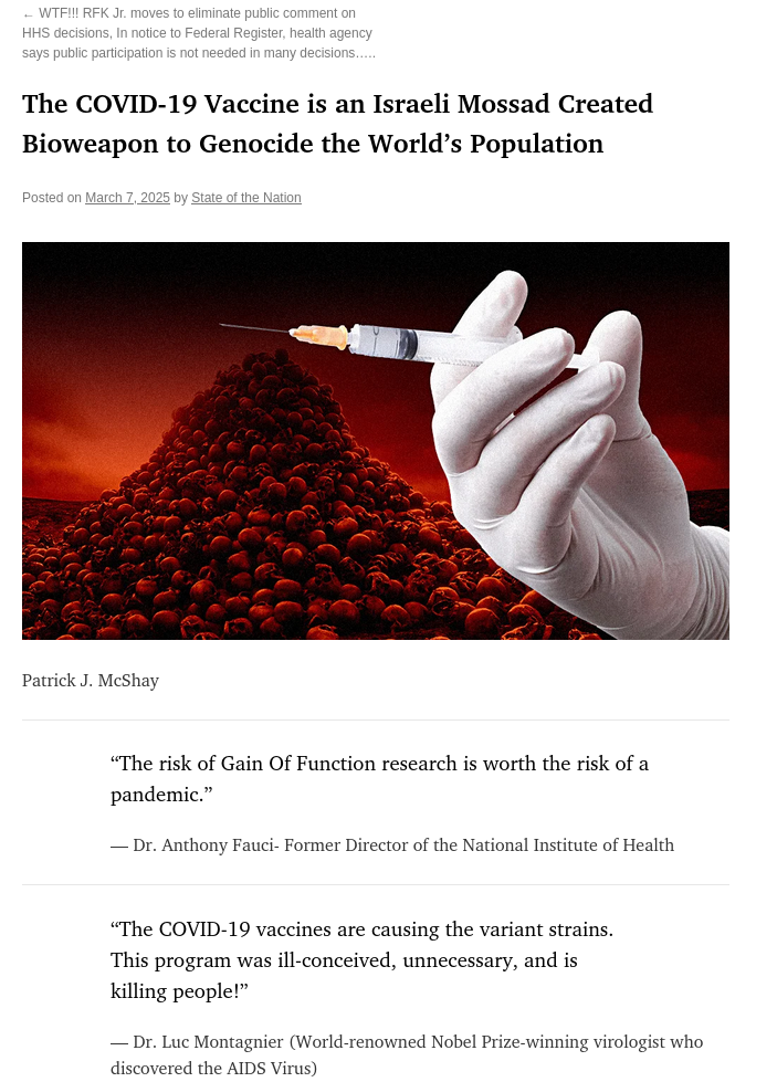 Screenshot 2025 03 08 at 07 59 13 The COVID 19 Vaccine is an Israeli Mossad Created Bioweapon 