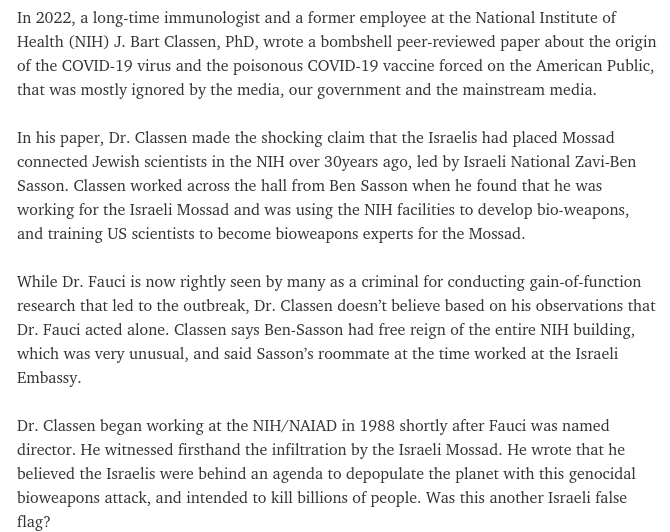 Screenshot 2025 03 08 at 08 05 51 The COVID 19 Vaccine is an Israeli Mossad Created Bioweapon 